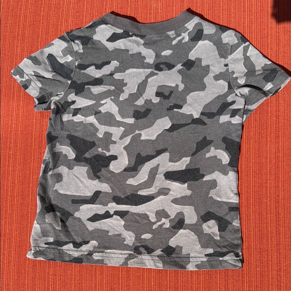 Carter's Gray Camo T-Shirt with Neon Yellow Print - Picture 2 of 2